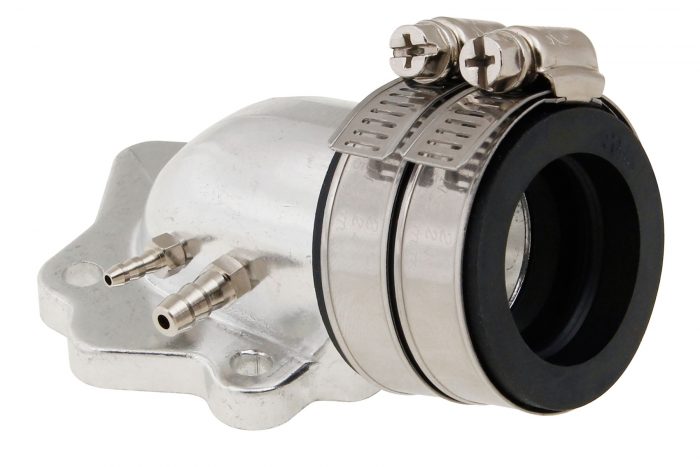 Intake manifold VOCA PWK, polished interior, Minarelli horizontal