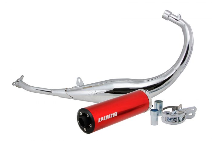 Escape VOCA Chromed 50/70cc (CE), Minarelli AM6, silenciador rojo