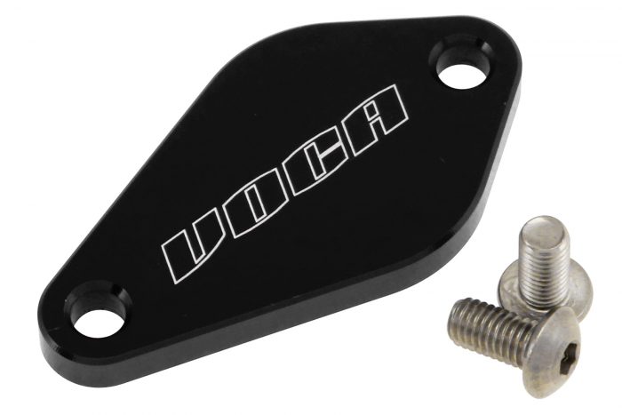 Obturador bomba de aceite VOCA Style, universal motos de marchas (Minarelli AM6, Derbi), negro