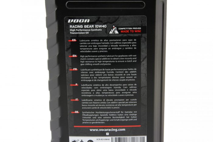 Aceite sintético VOCA Racing Gear 10W40, caja de cambio y embrague, 2T/4T, 1L - Image 3