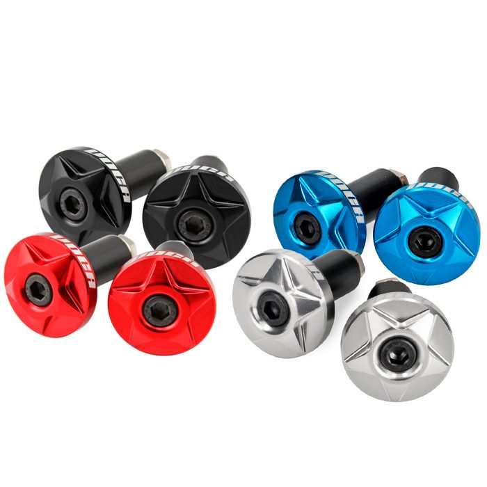 voca cnc handlebar caps red blue black alu