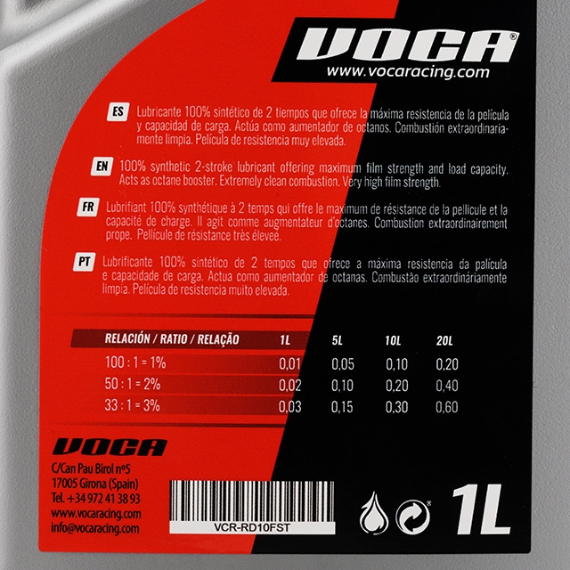 Aceite mezcla 2T 1L Motul 710 sintético