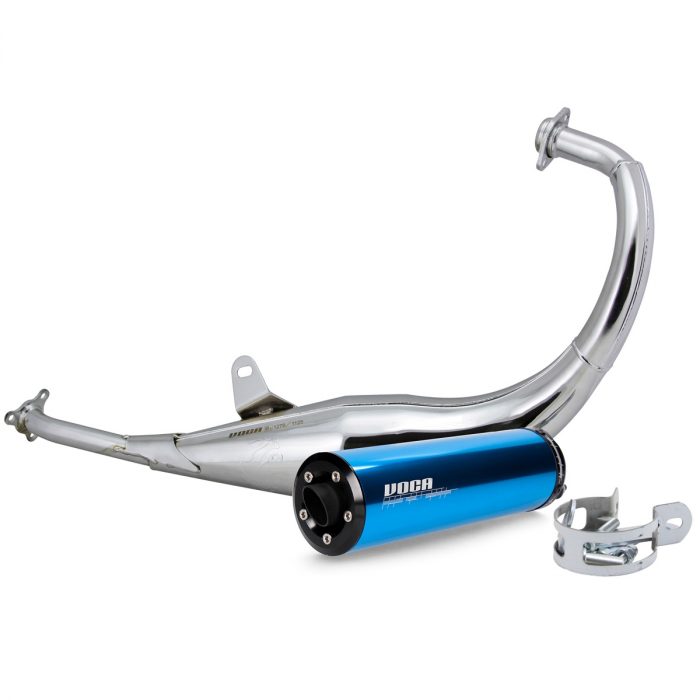 Exhaust VOCA Chromed 50 70 cc Derbi Senda red blue black silencer