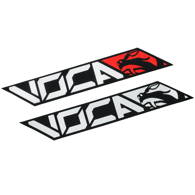 voca heat resistant sticker chromed black red